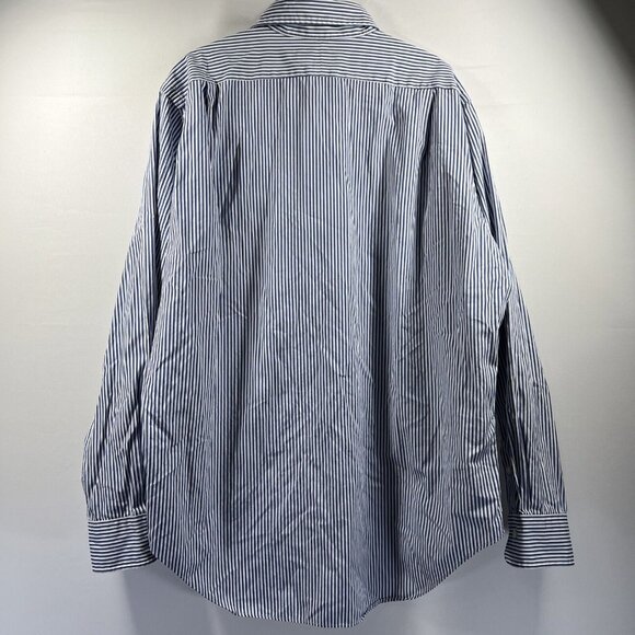 Polo Ralph Lauren Men's Shirt Large White Blue Pony Plaid Long Sleeve Stanton - Picture 2 of 9